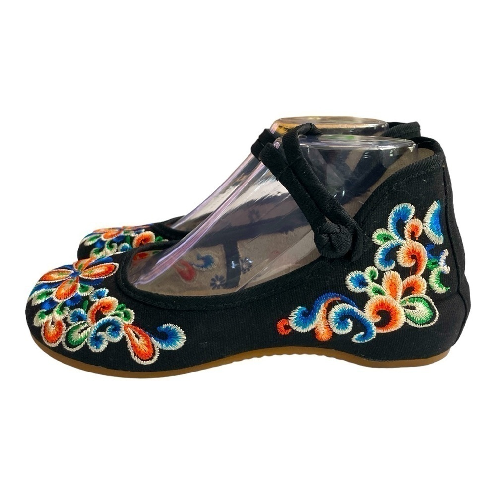 Chinese Style Women Embroidery Mary Jane Sandals Comfy Casual Walking Shoes sz 7